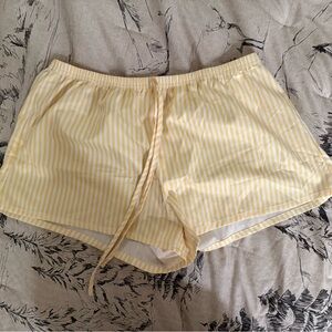 Yellow Striped Women's Shorts
